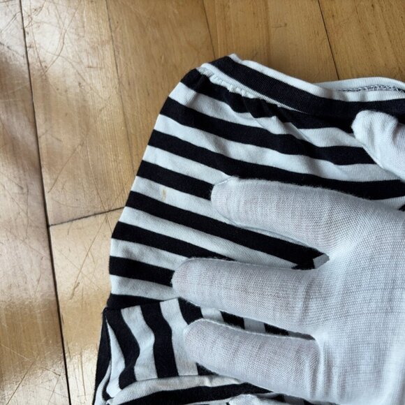 MaxMara Women's Black & White Striped Cotton Tee – Size S - Picture 10 of 11